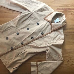 Garnet Hill Brown Cotton Pea Coat XS